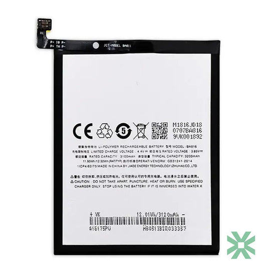 Meizu M8 (V8/M8) Uyumlu Batarya Pil 3200 mAh (BA816)