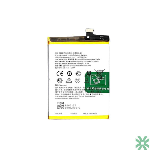 Oppo RENO 3 (CPH2043) Uyumlu Batarya Pil BLP765 4025 mAh