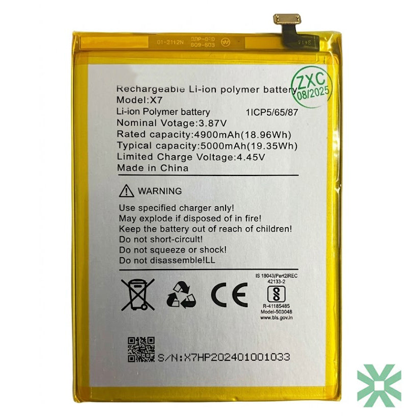 Omix X7 Uyumlu Batarya Pil 5000mah (1CP5/65/87)