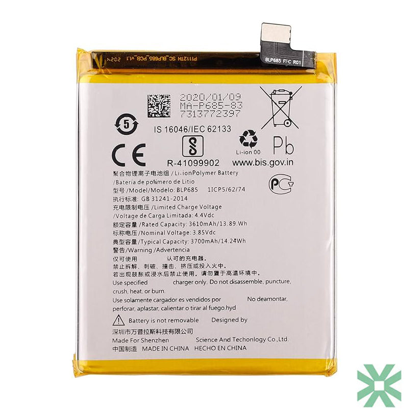 OnePlus 6T McLaren Edition (A6013) Uyumlu Batarya Pil  3700 mAh (BLP685)
