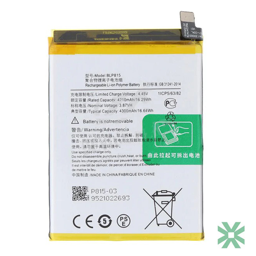 OnePlus Nord N10 5G (BE2029, BE2025) Uyumlu Batarya Pil 4300 mAh (BLP815)