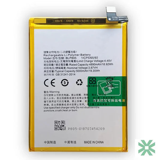 Oppo A16S (CPH2271) Uyumlu Batarya Pil  5000 mAh (BLP805)