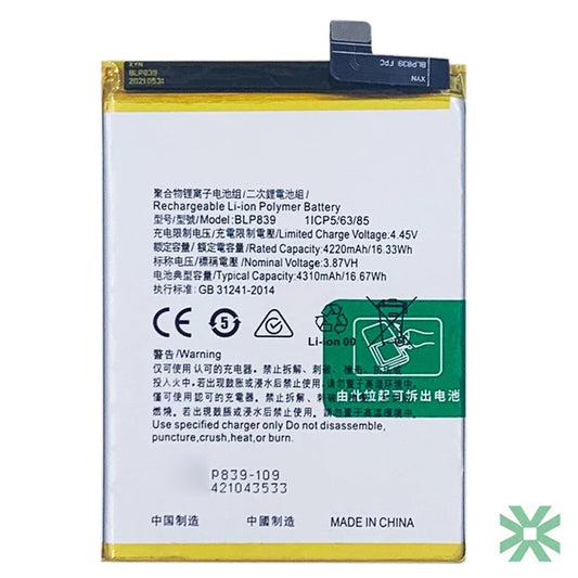 Oppo A95 5G (PELM00) Uyumlu Batarya Pil  4310 mAh (BLP839)