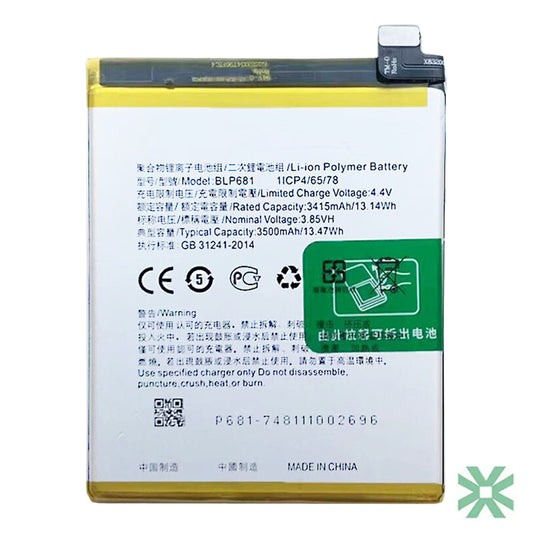 Oppo F9 (CPH1823) Uyumlu Batarya Pil 3500 mAh (BLP681)