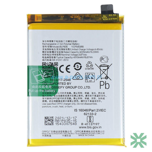 Oppo RENO 5 Lite (CPH2205) Uyumlu Batarya Pil  4310 mAh (BLP819)