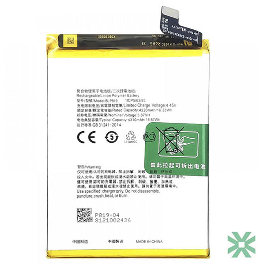 Oppo RENO 6 (CPH2235) Uyumlu Batarya Pil  4300 mAh (BLP863)
