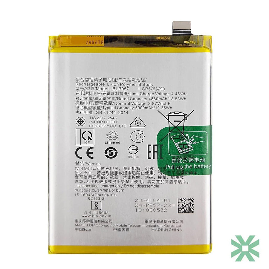 Realme 10 (RMX3630) Uyumlu Batarya Pil  5000 mAh (BLP957)