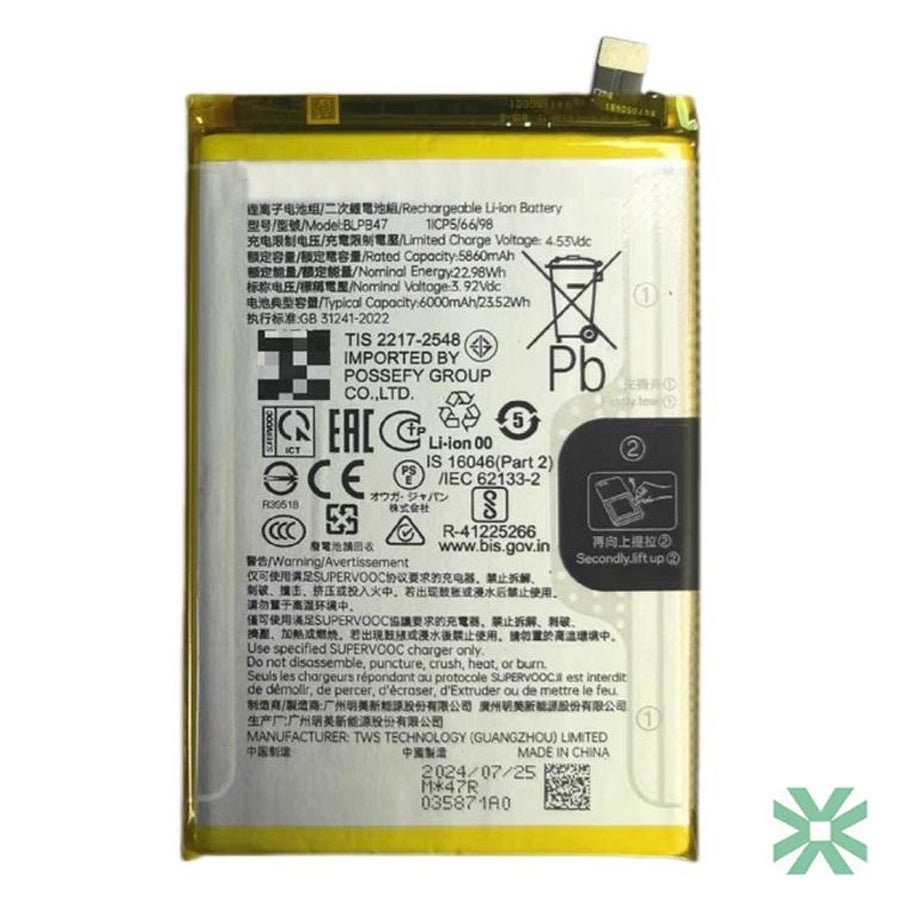 Realme C75 (RMX3941) Uyumlu Batarya Pil 6000 mAh (BLP947)