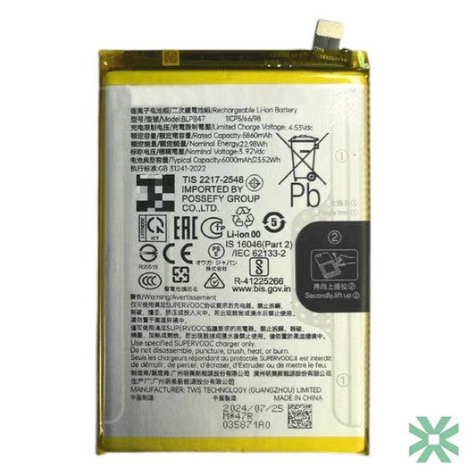 Realme C75 (RMX3941) Uyumlu Batarya Pil 6000 mAh (BLP947)