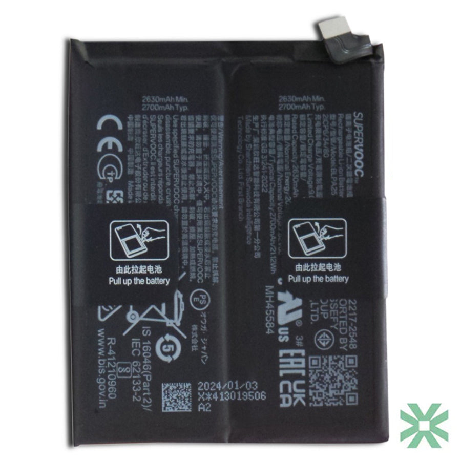 Realme GT 5 Pro (RMX3888) Uyumlu Batarya Pil  5400 mAh (BLPA25)