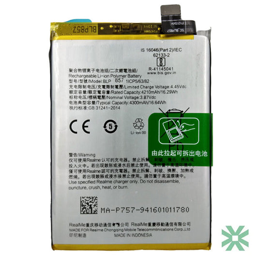 Realme X7 (RMX2176) Uyumlu Batarya Pil  4300 mAh (BLP833)
