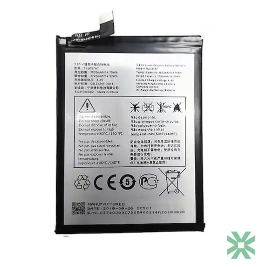 TCL 20E (6125D, 6125F, 6125H) (TLP038DA, TLP038D1) Uyumlu Batarya Pil  4000 mAh