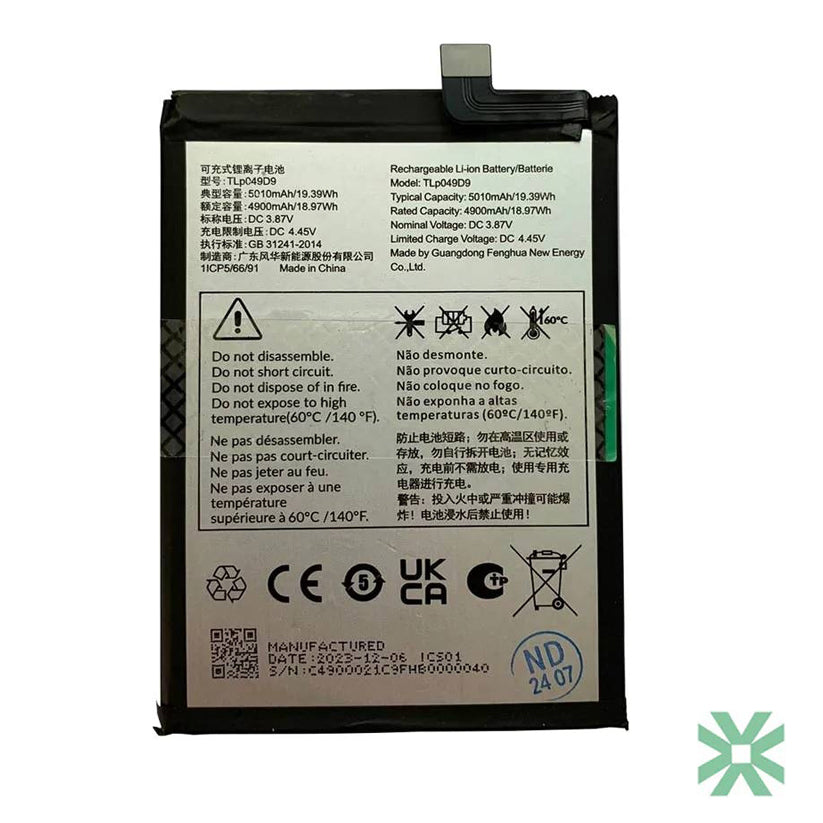 TCL 40 NxtPaper 5G (TLP049D9 ve TLP049DA) Uyumlu Batarya Pil  5000 mAh