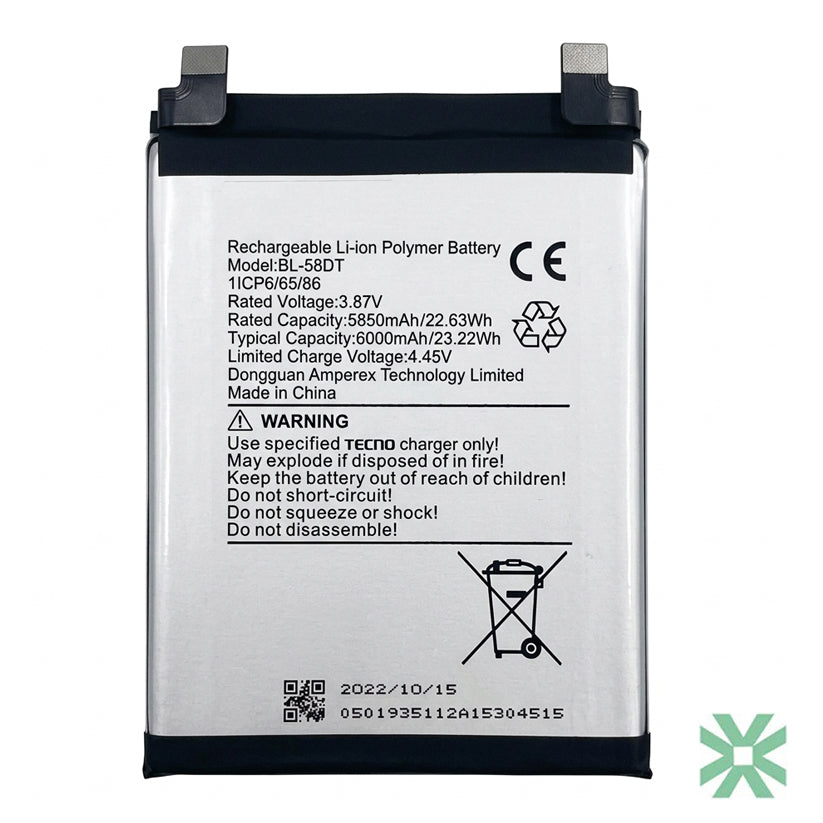 Tecno Pova 4 Pro (LG8n) Uyumlu Batarya Pil  6000 mAh BL-58DT