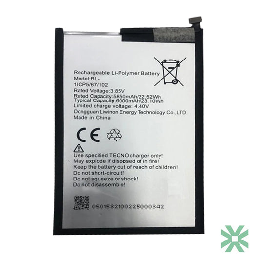 Tecno Pova (LD7, LD7j) Uyumlu Batarya Pil  6000 mAh (BL-58BT)