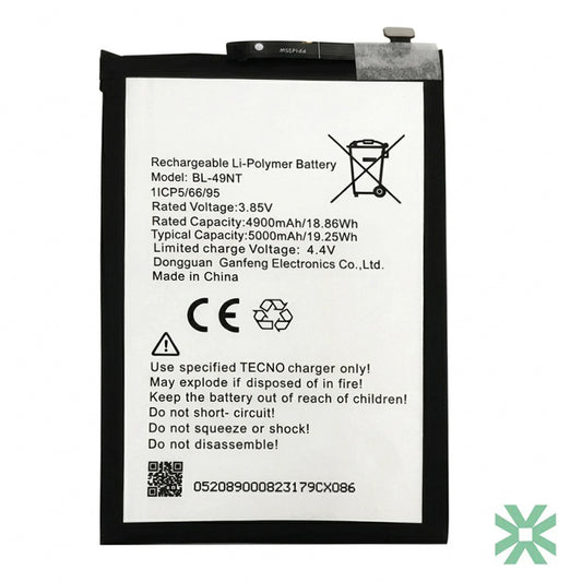 Tecno Spark Go 2024 (BG6) Uyumlu Batarya Pil  5000 mAh (BL-49NT)