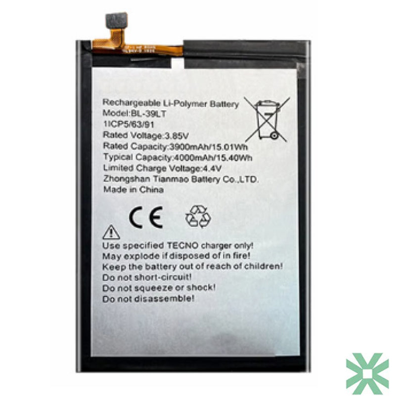 Tecno Camon 12 Air (CC6) Uyumlu Batarya Pil 4000mah (BL-39LT)