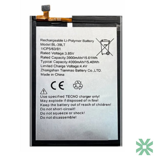 Tecno Camon 12 Air (CC6) Uyumlu Batarya Pil 4000mah (BL-39LT)