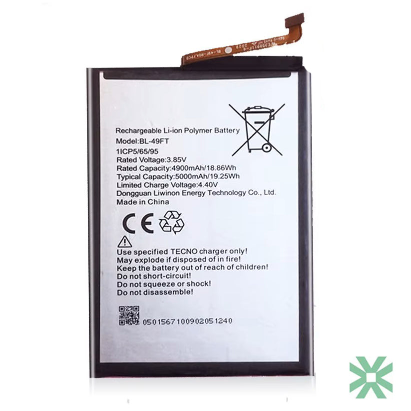 Tecno Camon 15 (CD7) Uyumlu Batarya Pil  5000 mAh (BL-49FT)