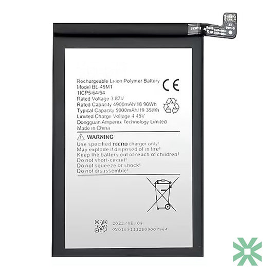 Tecno Camon 19 Pro (CI8, CI8n) Uyumlu Batarya Pil  5000 mAh (BL-49MT)