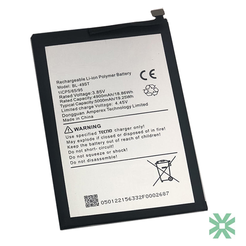 Tecno Spark 10 (KI5q) Uyumlu Batarya Pil  5000 mAh (BL-49ST)