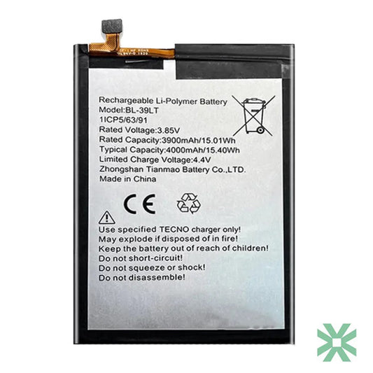 Tecno Spark 4 (KC8) Uyumlu Batarya Pil  4000 mAh (BL-39LT)