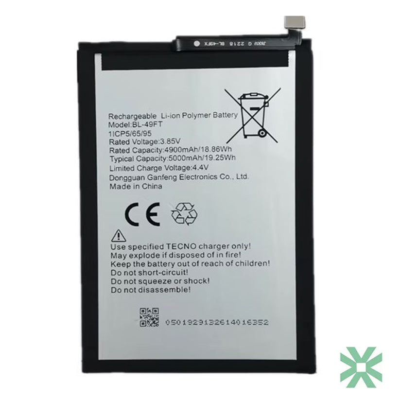 Tecno Spark 8C (KG5k, KG5j, KG5n) Uyumlu Batarya Pil  5000 mAh (BL-49FT)