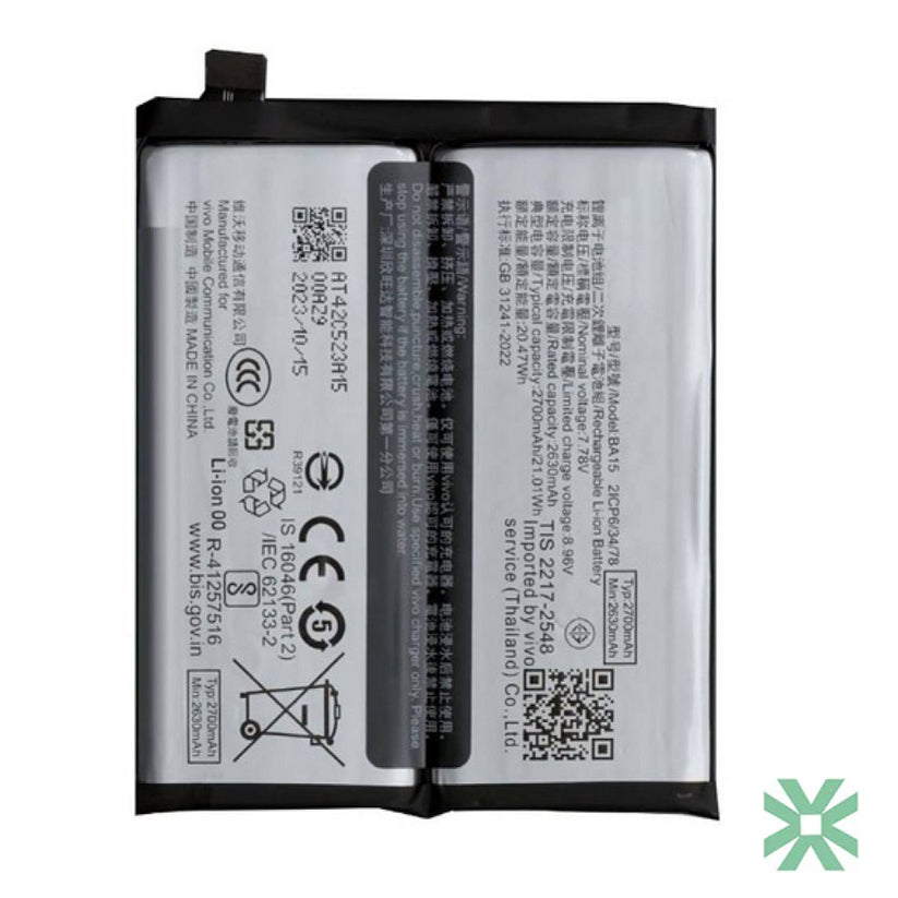 Vivo X100S Pro (V2324HA) Uyumlu Batarya Pil  5400 mAh (BA15)
