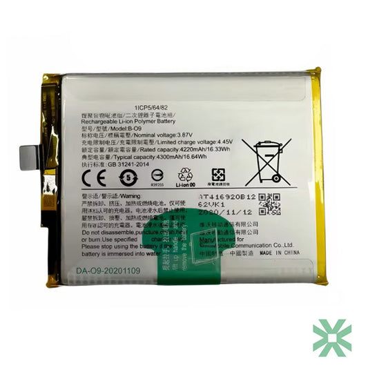 Vivo X60 (V2045) Uyumlu Batarya Pil  4300 mAh (B-O9)
