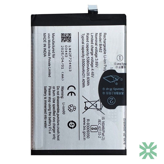 Vivo Y29 (V2420) Uyumlu Batarya Pil  5500 mAh (BA62)