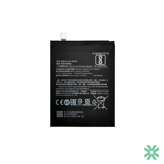 Xiaomi Mİ A2 (M1804D2SG) Uyumlu Batarya Pil BN36 3010 mAh