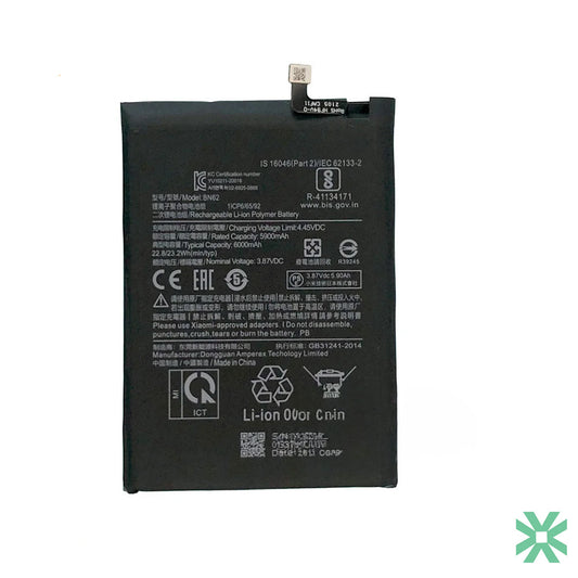 Xiaomi POCOPHONE M3 (M2010J19CG, M2010J19CT) Uyumlu Batarya Pil BN62 6000 mAh