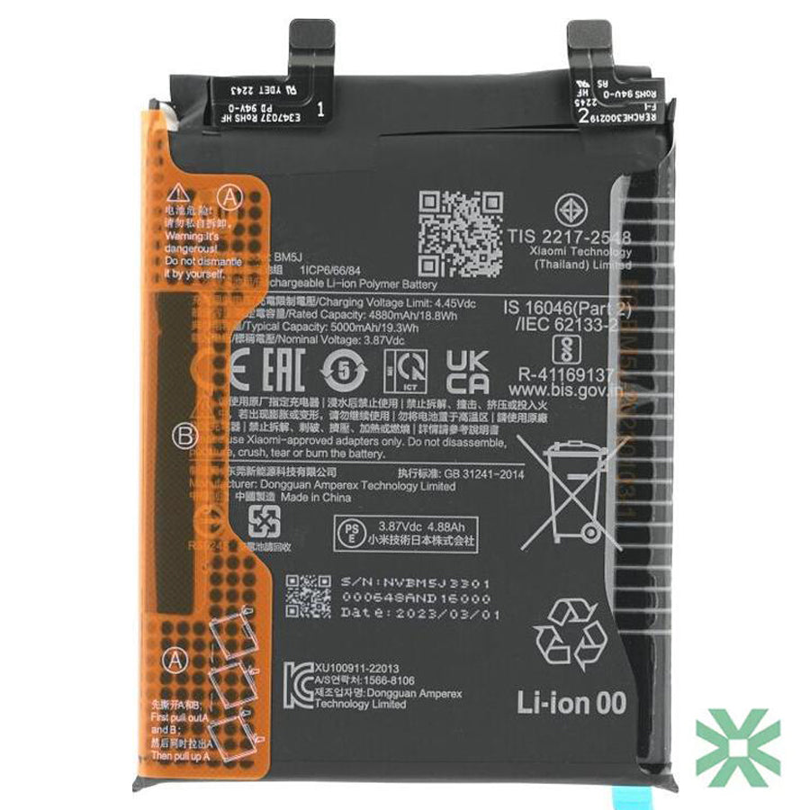 Xiaomi 12T Pro (22081212G) Uyumlu Batarya Pil  5000 mAh (BM5J)