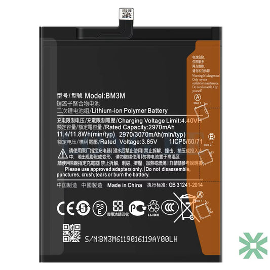 Xiaomi 9 SE (M1903F2G) Uyumlu Batarya Pil  3070 mAh (BM3M)