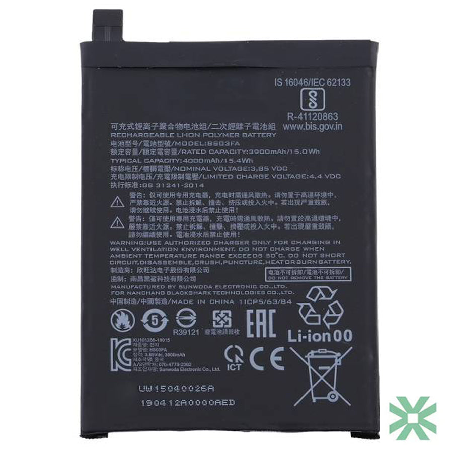 Xiaomi Black Shark 2 Pro (DLT-A0) Uyumlu Batarya Pil 4000 mAh (BS03FA)