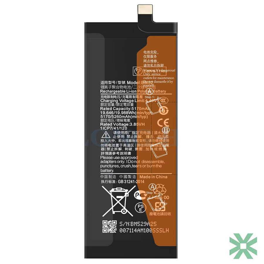 Xiaomi Mİ NOTE 10 Lite (M2002F4LG) Uyumlu Batarya Pil  5260 mAh (BM52)
