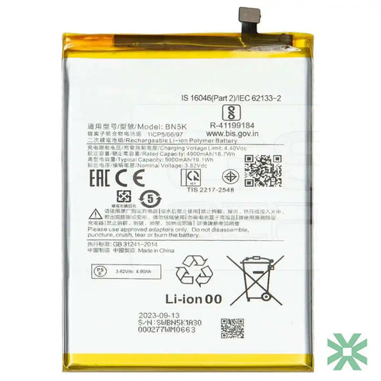 Xiaomi POCOPHONE C55 (22127PC95X, 22127PC95I, 22127PC95G) Uyumlu Batarya Pil  5000 mAh (BN5K)