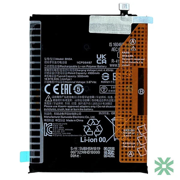 Xiaomi REDMİ 10 2022 (21121119SG) Uyumlu Batarya Pil  5000 mAh (BN5A)