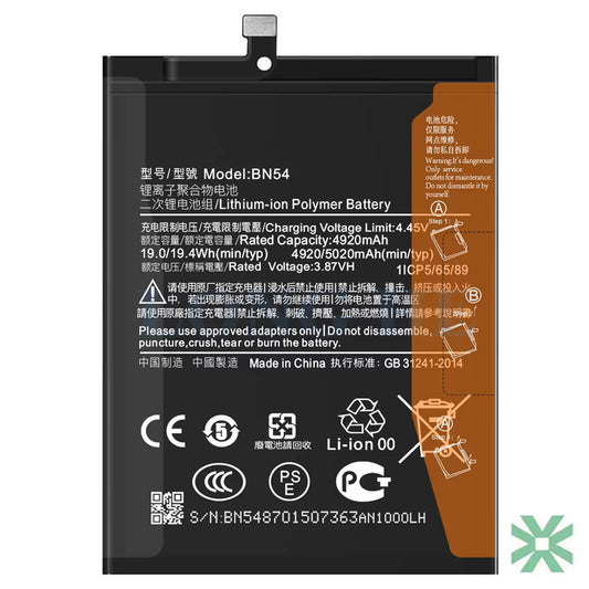 Xiaomi REDMİ 9 (M2004J19C) Uyumlu Batarya Pil  5020 mAh (BN54)