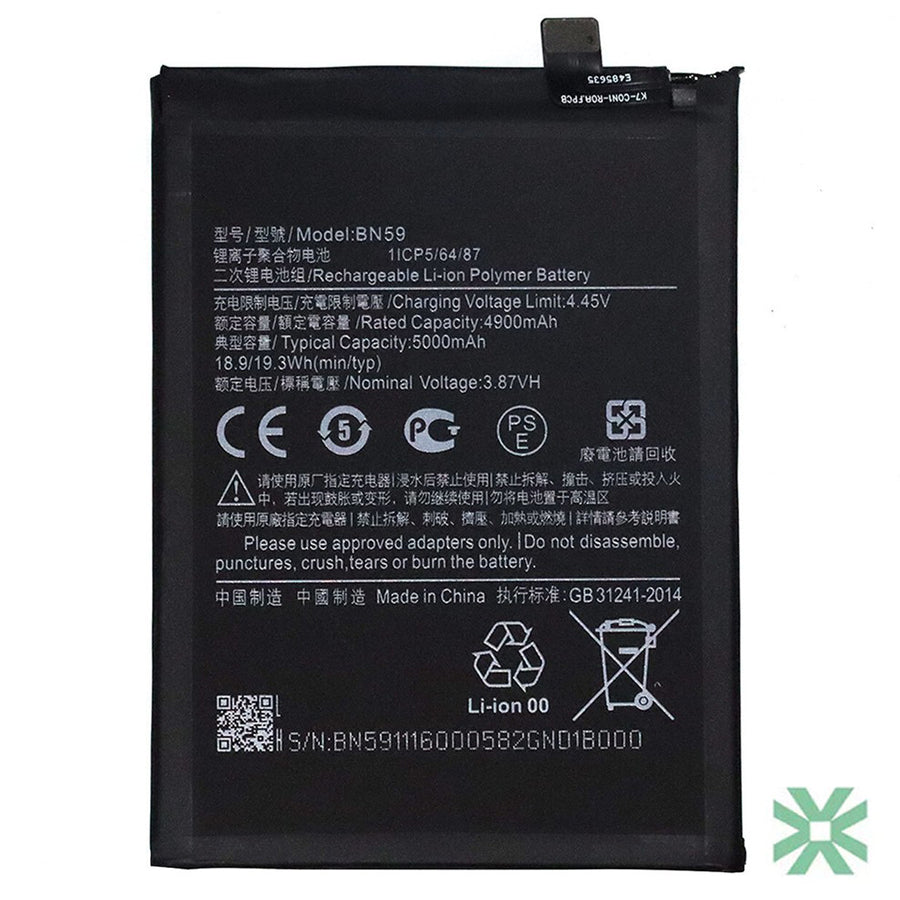 Xiaomi REDMİ NOTE 10S (M2101K7BNY, M2101K7BG) Uyumlu Batarya Pil  5000 mAh (BN59)