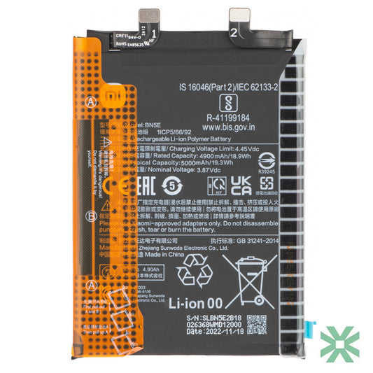 Xiaomi REDMİ Note 12 Pro 4G (2209116AG) Uyumlu Batarya Pil  5000 mAh (BN5E)