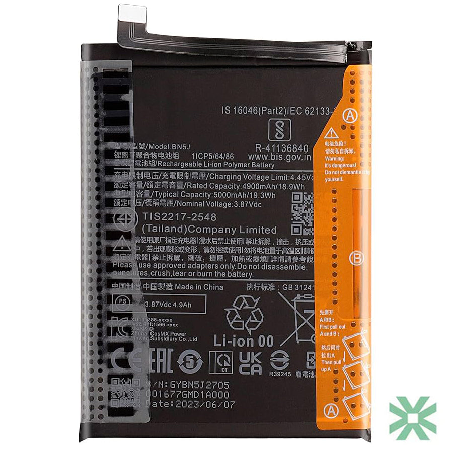 Xiaomi REDMİ Note 12 Pro 5G (B0BWRDZ3JC) Uyumlu Batarya Pil  5000 mAh (BN5J)