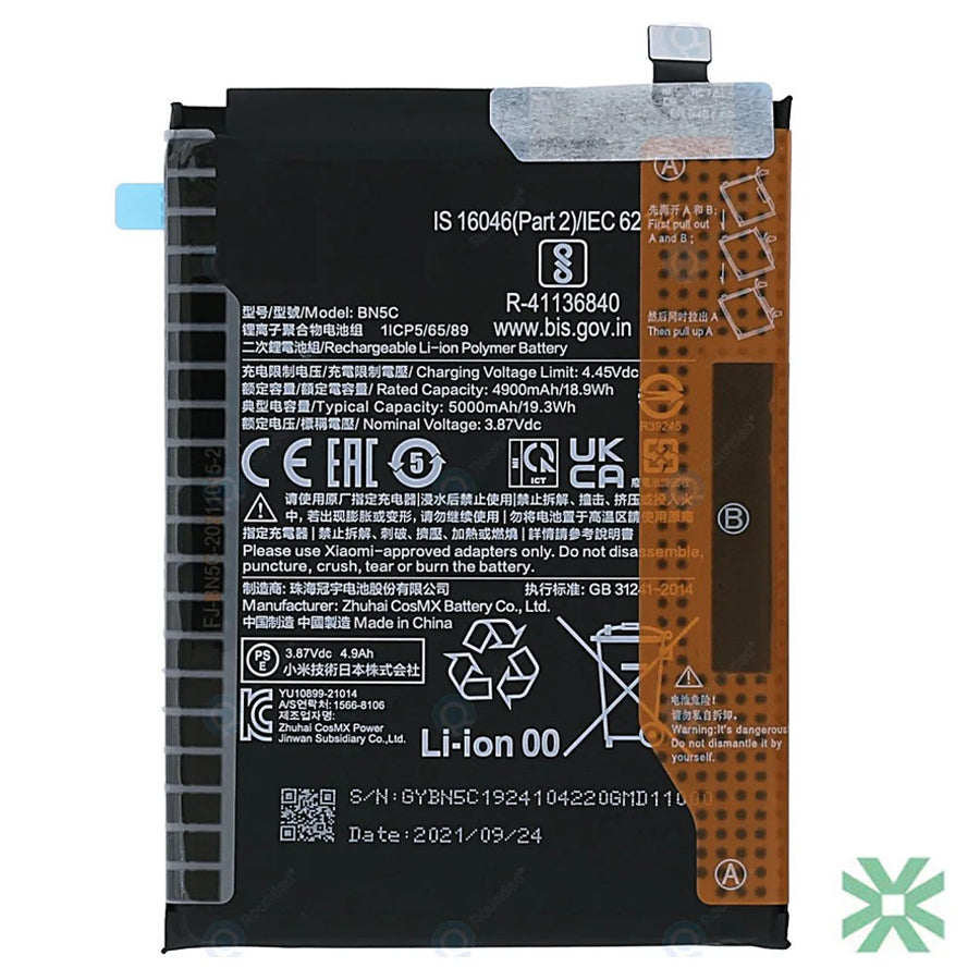 Xiaomi Redmi Note 11T 5G (21091116AI) Uyumlu Batarya Pil  5000 mAh (BN5C)