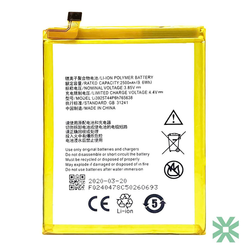 ZTE BLADE V8 Lite (V0820) Uyumlu Batarya Pil  2500 mAh (Li3925T44P6h765638)