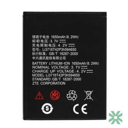 ZTE Grand X (V970) Uyumlu Batarya Pil  1650 mAh (Li3716T42P3h594650)