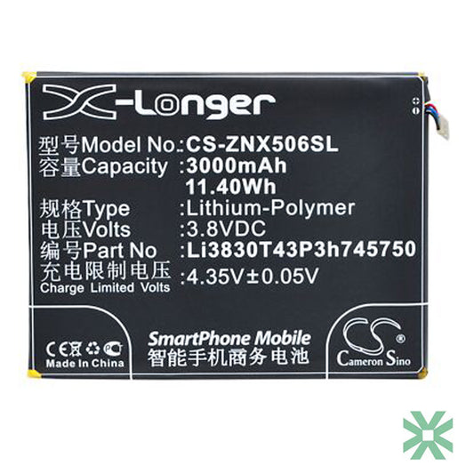 ZTE Nubia Z7 (NX505J) Uyumlu Batarya Pil  3000 mAh (Li3830T43P3hB34243i)